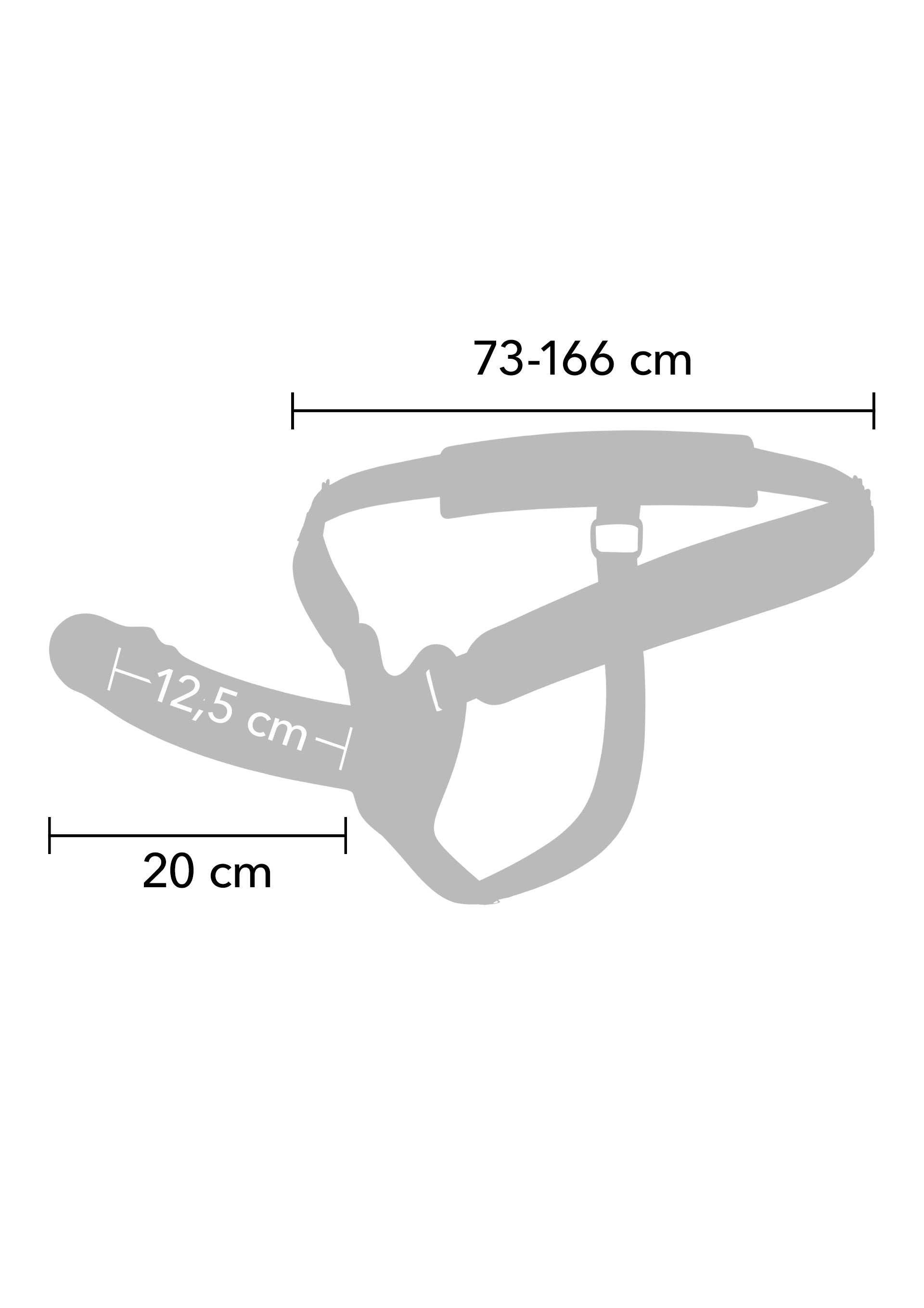 Strapon vibrante a forma di pene cavo in silicone, 20 cm, pelle